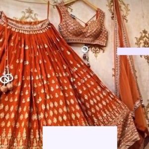 Orange lehenga